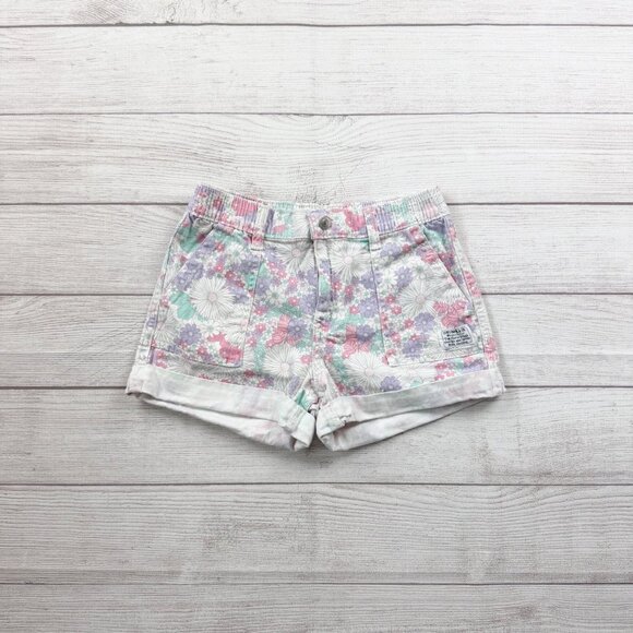 Levi's Other - Levi’s Girls High Rise Denim Shorts Floral Print Cuffed Jean Shorts Pastel 12